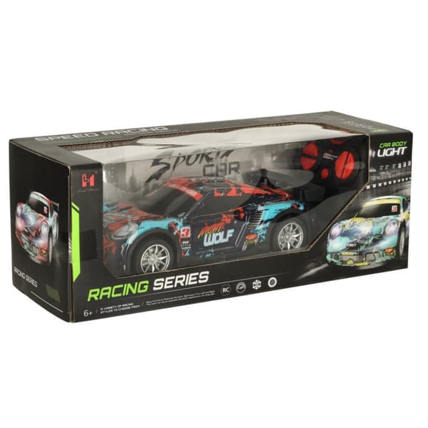 Blå och röd sport RC bil