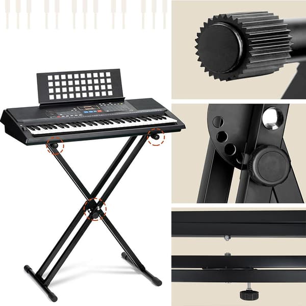 Justerbart X-Stativ for Keyboards - Fleksibelt og Robust