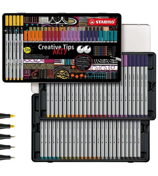 Stabilo - Creative Tips Metal box of 50 pcs. ARTY - (204084)