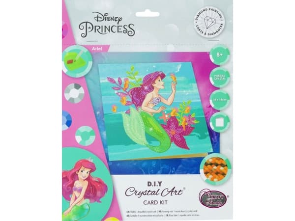 Ariel, 18x18cm Crystal Art Card