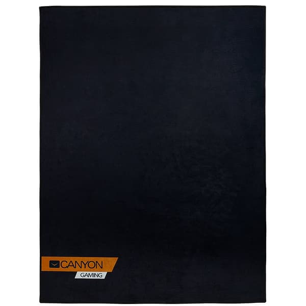 CANYON FM-01, floor mat for gaming chair Size: 100x130cm lower side:antislip basedurable polyester fabricColor: Black  with canyon logo