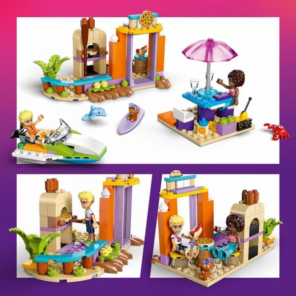 LEGO Friends 42672 – Loma‑ ja rantarakennelmat matkalaukussa