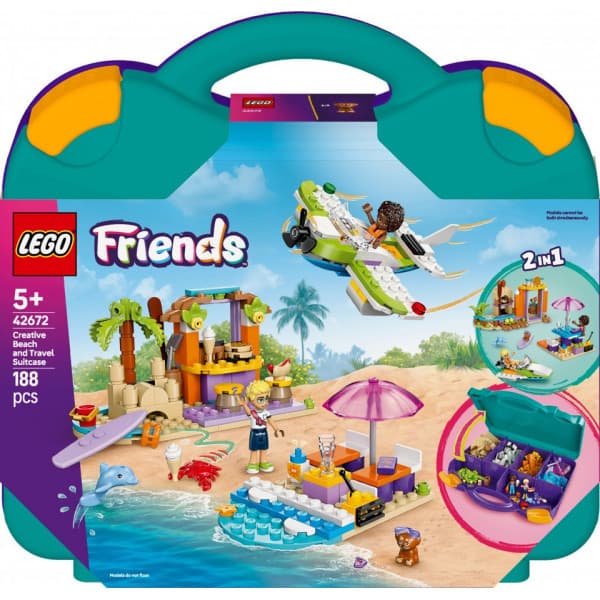 LEGO Friends 42672 – Loma‑ ja rantarakennelmat matkalaukussa
