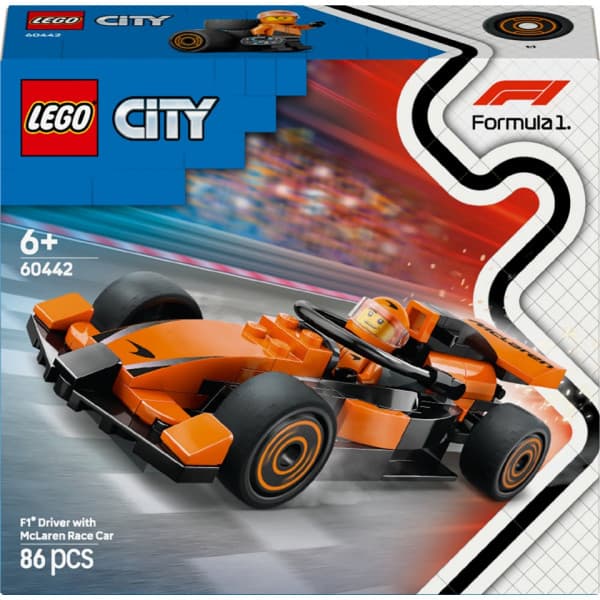 LEGO City 60442 – F1-kuljettaja ja McLaren-kilpa-auto