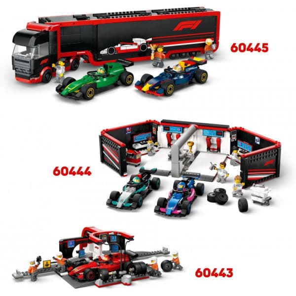 LEGO City 60443 – F1-boxstop og pitcrew samt Ferrari-bil