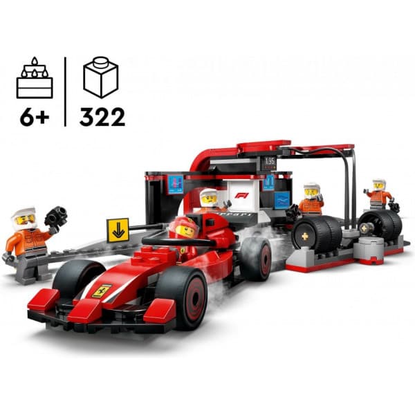 LEGO City 60443 – F1-boxstop og pitcrew samt Ferrari-bil