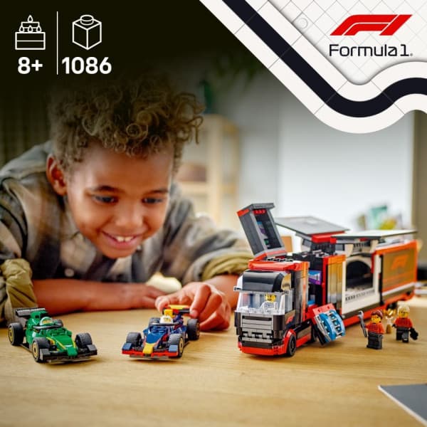 LEGO City 60445 – F1-lastbil og F1-biler RB20 og AMR24