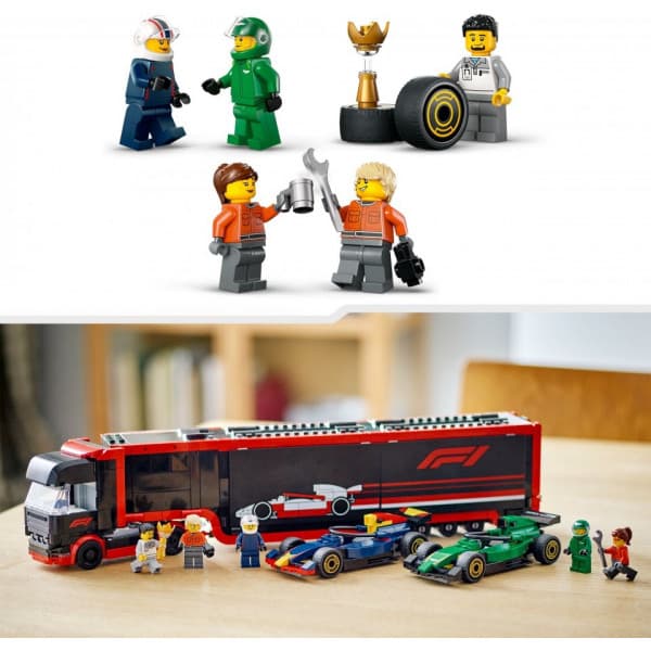 LEGO City 60445 – F1-lastbil og F1-biler RB20 og AMR24