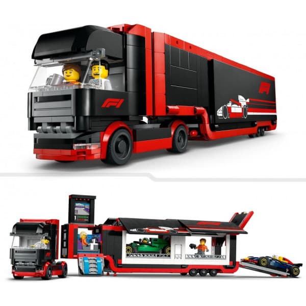 LEGO City 60445 – F1-lastbil og F1-biler RB20 og AMR24
