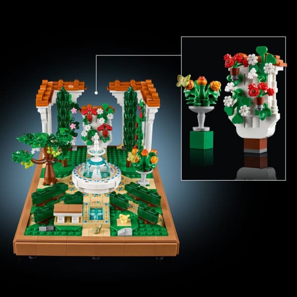 LEGO Icons 10359 – Trädgård och fontän