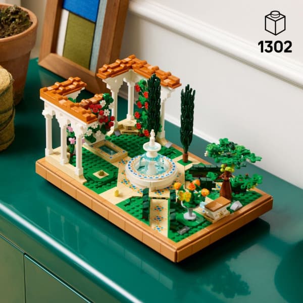 LEGO Icons 10359 – Trädgård och fontän