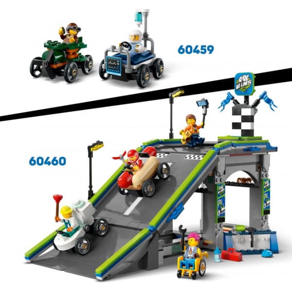 LEGO City 60458 – Pizzabil vs. brandbil – tävlingsbilspaket