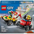 Miniatyrbild 1 av 11: LEGO City 60458 – Pizzabil vs. brandbil – tävlingsbilspaket