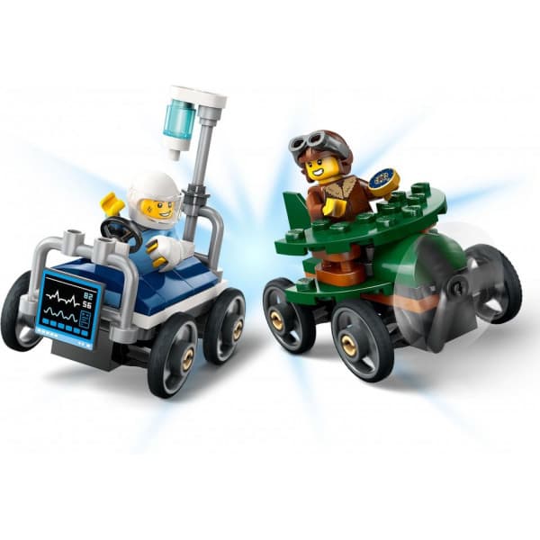 LEGO City 60459 – Lentokone vastaan sairaalansänky – kilpa-autopakkaus