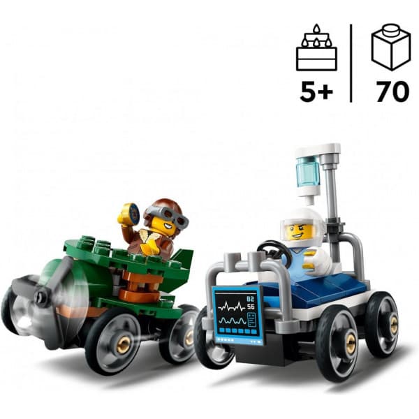 LEGO City 60459 – Lentokone vastaan sairaalansänky – kilpa-autopakkaus