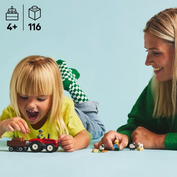 LEGO City 60461 – Gård rød traktor, anhænger og får