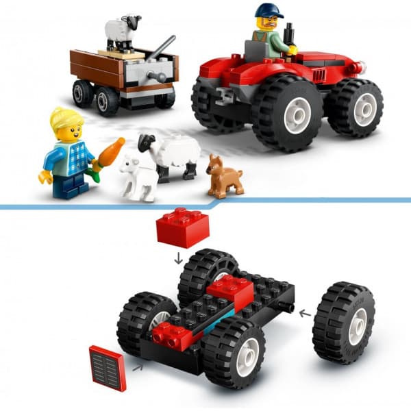 LEGO City 60461 – Gård rød traktor, anhænger og får