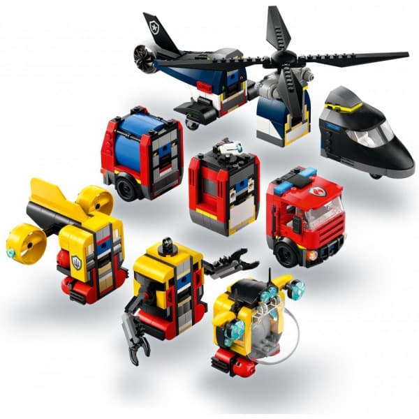 LEGO City 60462 – Helikopteri, paloauto ja sukellusvene yhdessä