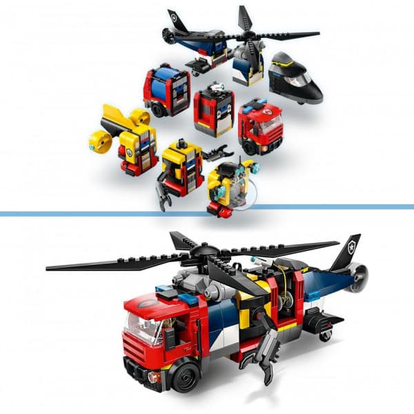 LEGO City 60462 – Helikopteri, paloauto ja sukellusvene yhdessä