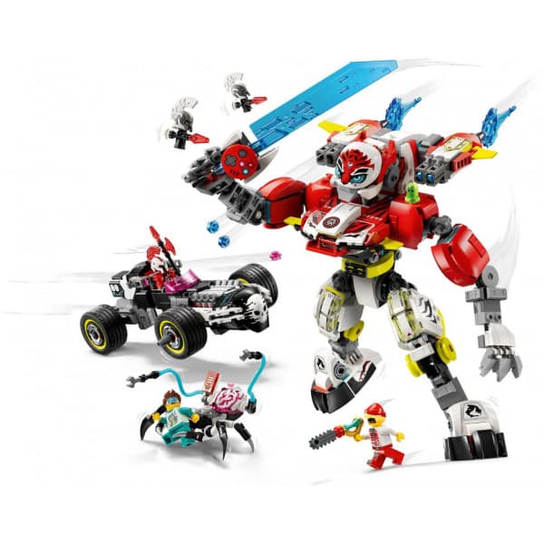 LEGO DREAMZzz 71497 – Coopers tigerrobot og Zerons hot rod-bil