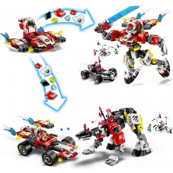 LEGO DREAMZzz 71497 – Coopers tigerrobot og Zerons hot rod-bil