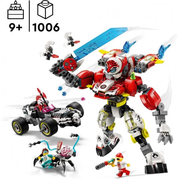 LEGO DREAMZzz 71497 – Coopers tigerrobot og Zerons hot rod-bil