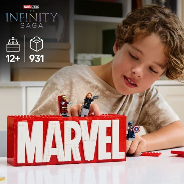 LEGO Superhelte Marvel 76313 – MARVEL-logo og minifigurer