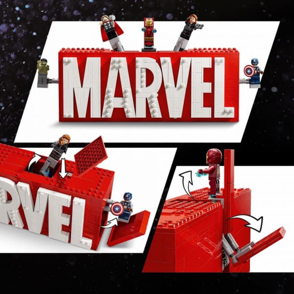 LEGO Superhelte Marvel 76313 – MARVEL-logo og minifigurer