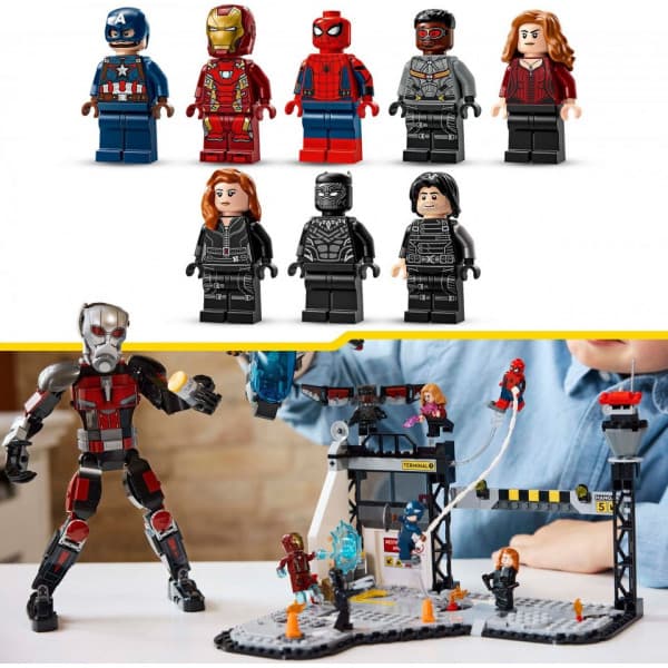 LEGO Superhelte Marvel 76314 – Captain America: Civil War Actionkamp