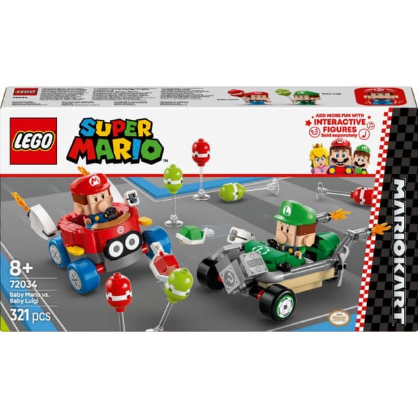 LEGO Super Mario 72034 – Mario Kart™ – Baby Mario vastaan Baby Luigi