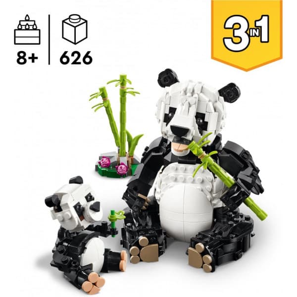 LEGO Creator 31165 – Vilda djur: Pandafamilj