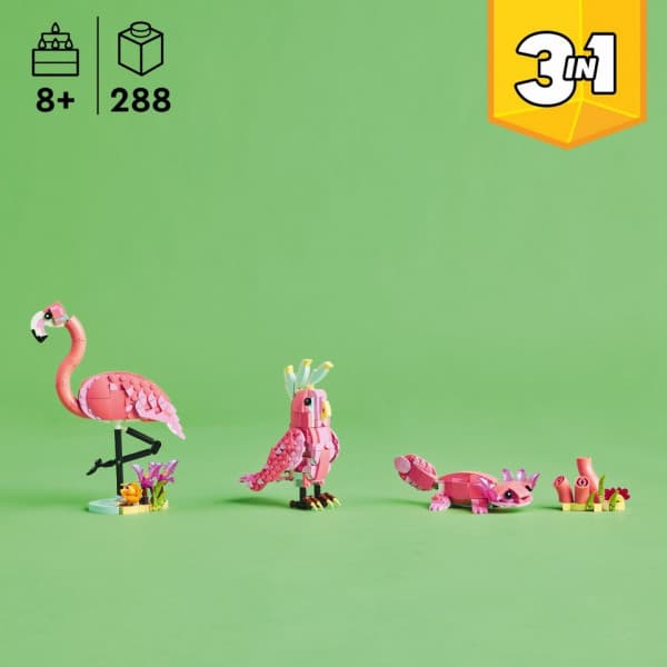 LEGO Creator 31170 – Villieläimet: vaaleanpunainen flamingo