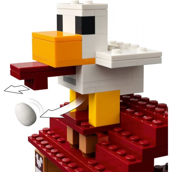 LEGO Minecraft 21273 – Hornanhenki-kuumailmapallon hyökkäys kylään