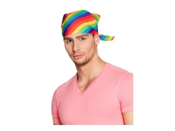 Regnbågsfärgad bandana