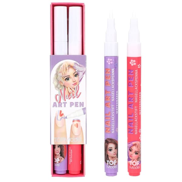 Topmodel - TOPModel Nail Polish Pen Set BEAUTY and ME - Pink and White, Peach-Coloured and Purple - 2 ml per pen