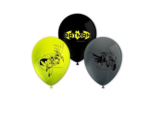 Batman balloner, 8 stk.
