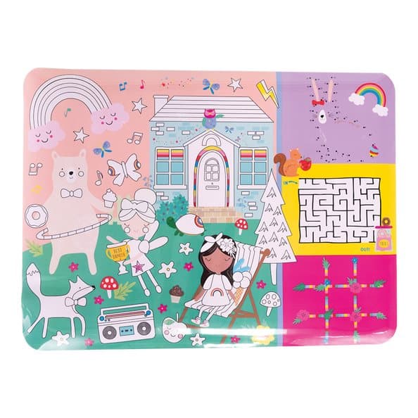 floss  Rock - Rainbow Fairy Colouring Fun and Games Mat (49P6076)