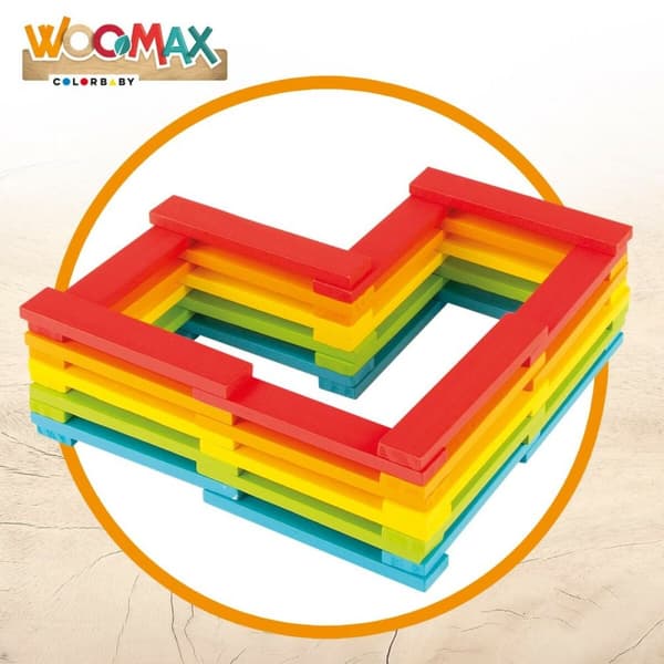 Byggsats Woomax 100 Delar 10 x 0,5 x 1,8 cm (6 antal)