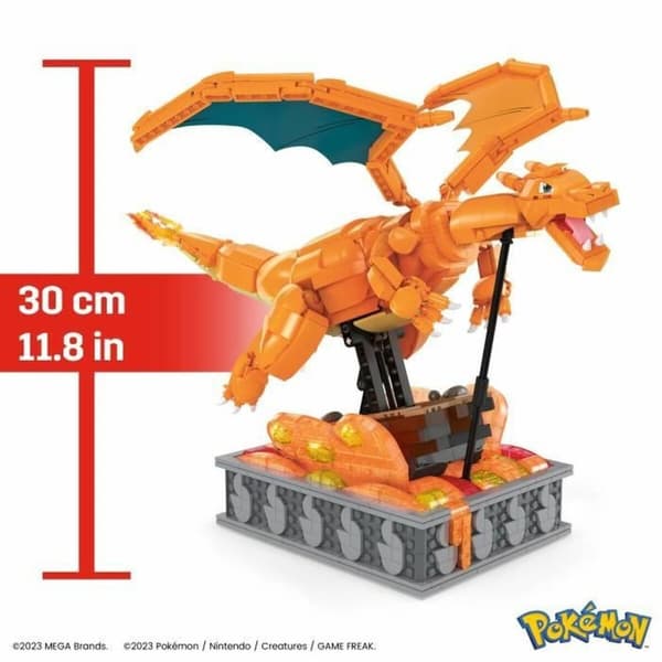 Konstruktionssats Pokémon Mega Construx - Motion Charizard 1664 Delar