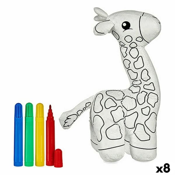 Gosedjur att färga Pincello ST448 Vit Svart 9 x 23 x 15 cm Giraff (8 antal)