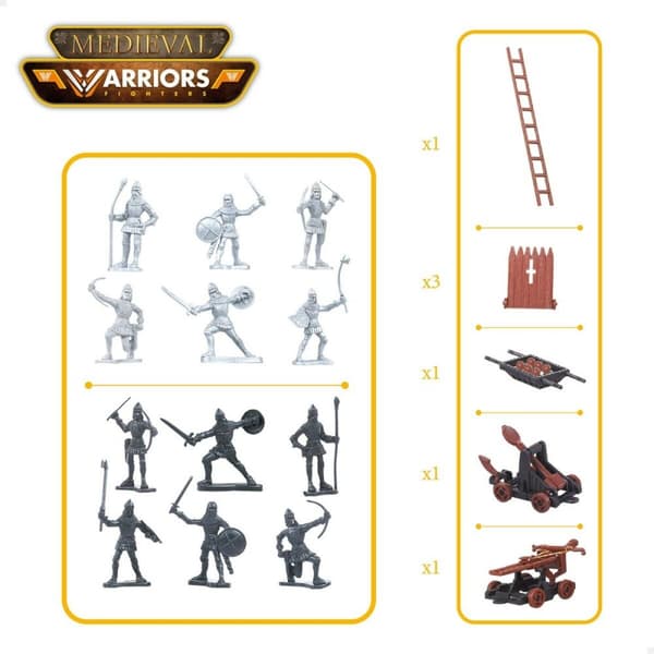 Byggsats Colorbaby Medieval Fighters 25 Delar (4 antal)