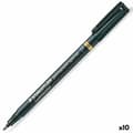 Miniatyrbild 2 av 3: Permanent markörpenna Staedtler Lumocolor Special F Svart (10 antal)