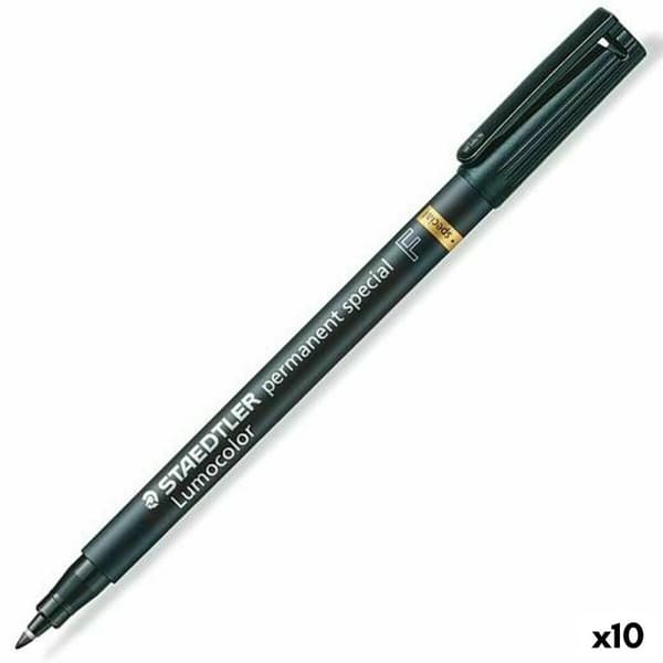 Permanent markörpenna Staedtler Lumocolor Special F Svart (10 antal)
