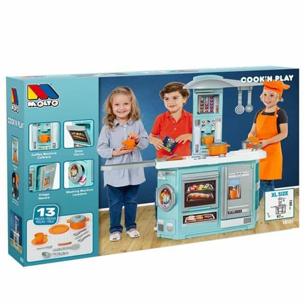 Leksakskök Cook Moltó 18151 100 x 97 x 31 cm Blå Flip-top (100 x 97 x 31 cm)