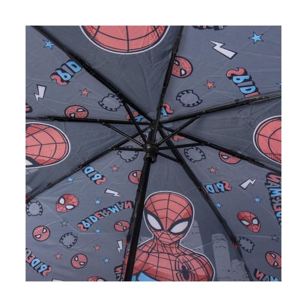 Hopfällbart paraply Spiderman Grå (Ø 92 cm)