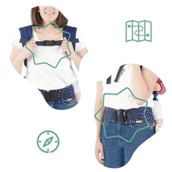Bärstol Badabulle Easy & Go 15 kg Blå Ergonomiskt 0-4 år