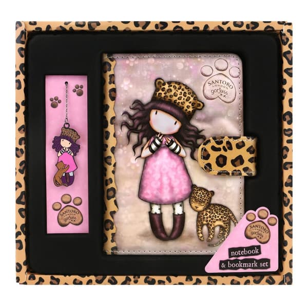 Brevpapper Set Gorjuss Purrrrrfect love Leopard