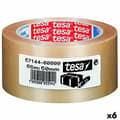 Miniatyrbild 1 av 2: Självhäftande band TESA Förpackning Extra stark Transparent PVC 50 mm x 66 m (6 antal)