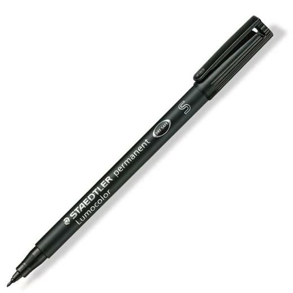 Permanent markörpenna Staedtler Lumocolor 313-9 S Svart (10 antal)