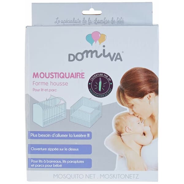 Myggnät till spjälsäng Domiva Vit